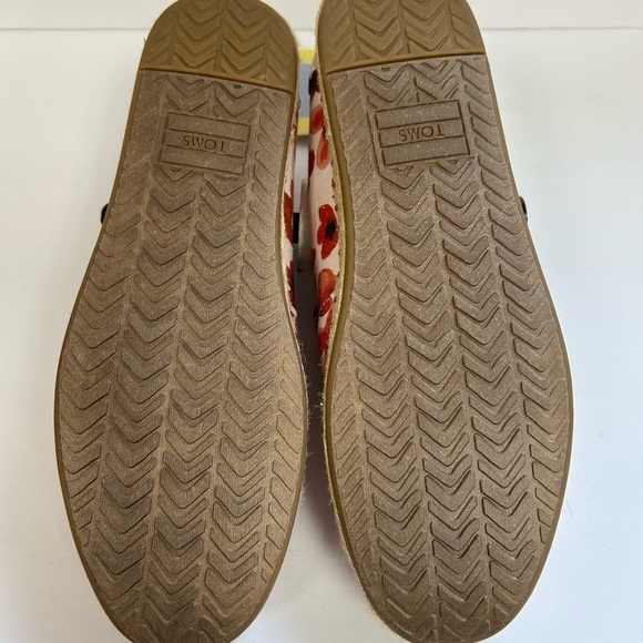 Toms NWT Deconstructed Alpargata Rope Poppy Watercolor Floral Loafer Flats / 7.5 - Picture 9 of 9